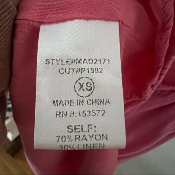 Böhme Pink Linen Blend Open-Back Mini Dress - Picture 6 of 6